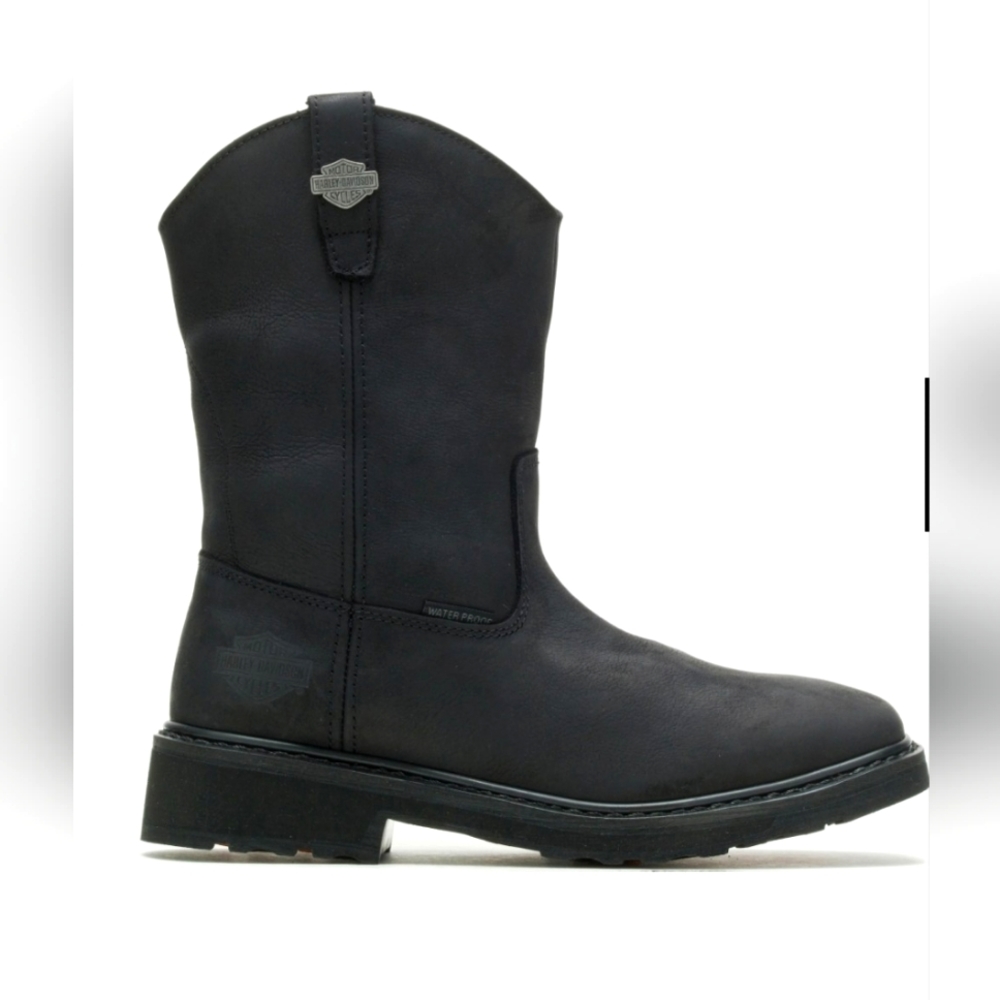 Harley Davidson Men's Altman Western Classic Boot size 11 Waterproof black. NWT
